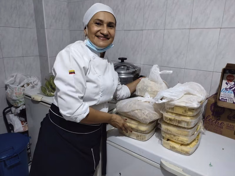 Cook in the kitchen of the children's home