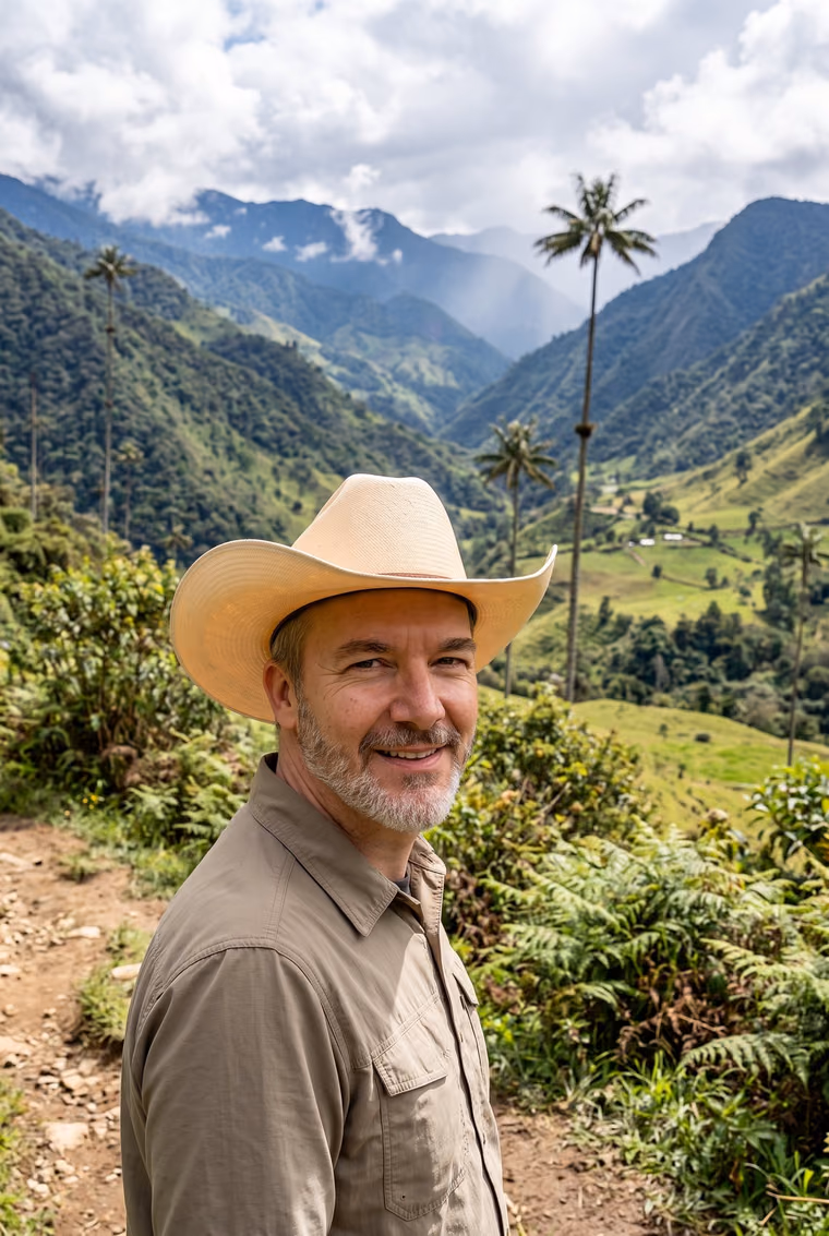 Oliver Häberlin in the Cocora Valley